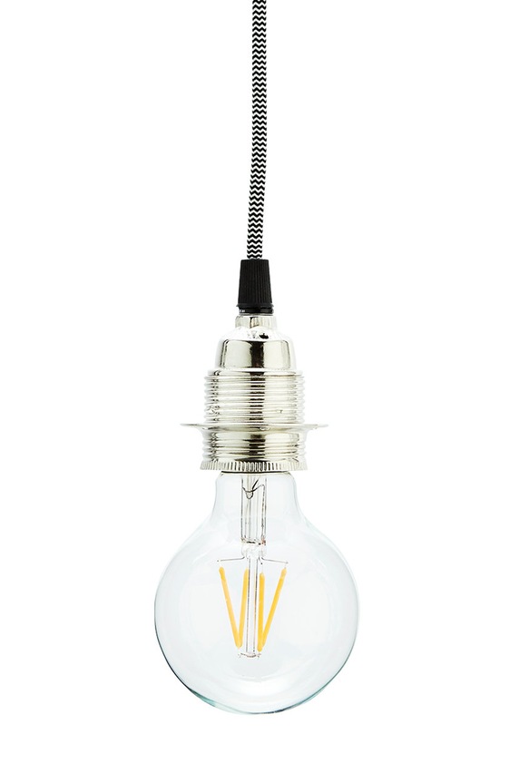 Madam Stoltz - Διακοσμητικός λαμπτήρας με κρεμαστή υποδοχή μαύρο SU.EX.10007