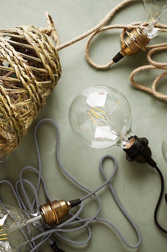 Madam Stoltz - Διακοσμητικός λαμπτήρας με κρεμαστή υποδοχή SU.EX.10007 μαύρο AA00