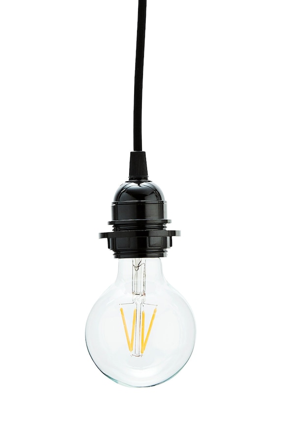 Madam Stoltz lampadin decoratica con cornice appesa nero SU.EX.10003