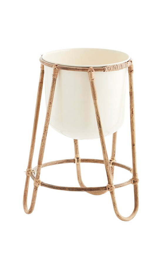 Madam Stoltz kwietnik z donicą brązowy 23232C