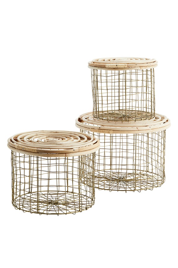 Madam Stoltz - Set de cosuri decorative (3-pack) maro 25270AB