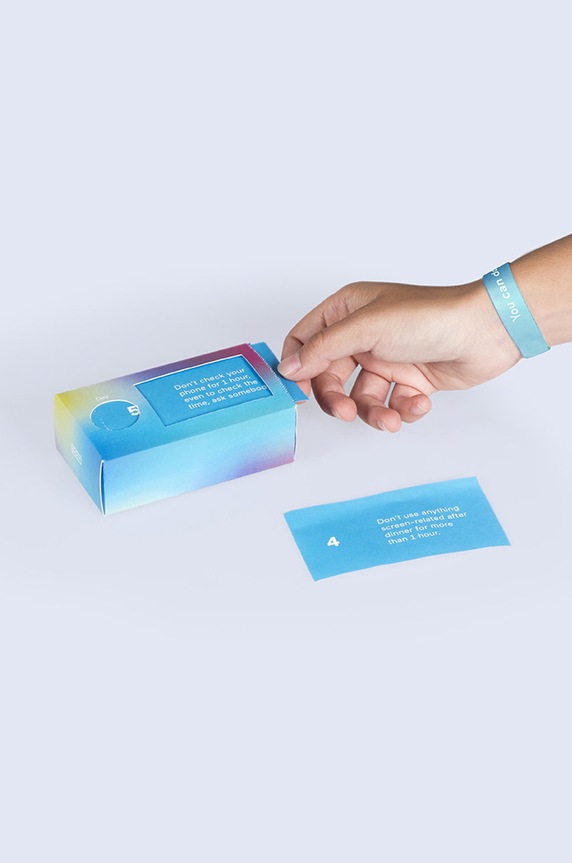 DOIY fiszki motywacyjne 21 Days To Stop Tech Addiction multicolor DY21DATEE