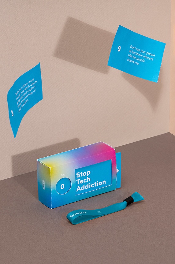 DOIY fiszki motywacyjne 21 Days To Stop Tech Addiction DY21DATEE multicolor AA00