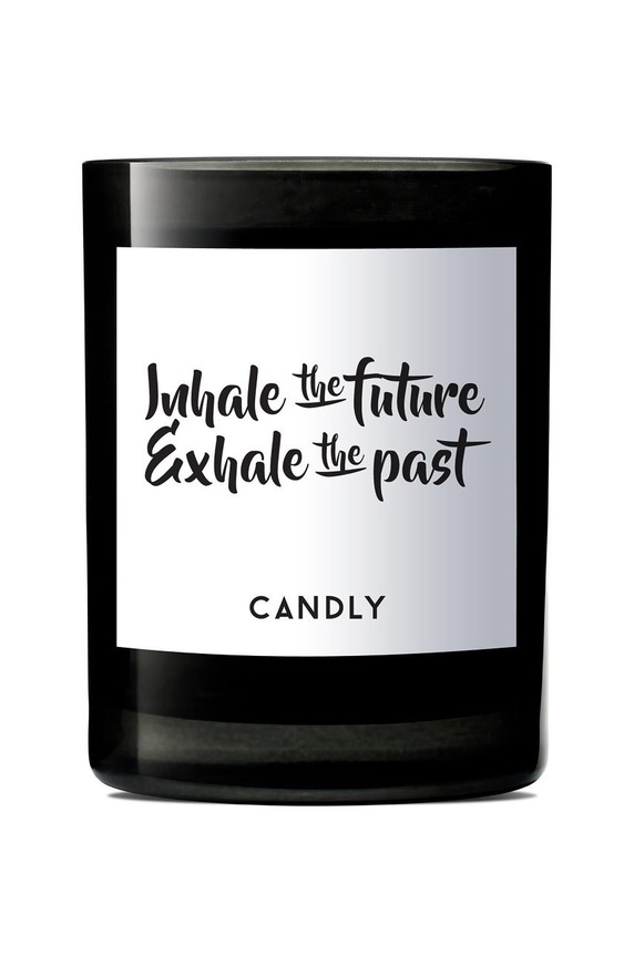 Candly - illatgyertya szójaviaszból Inhale the future/Exhale the past fekete No11ITF
