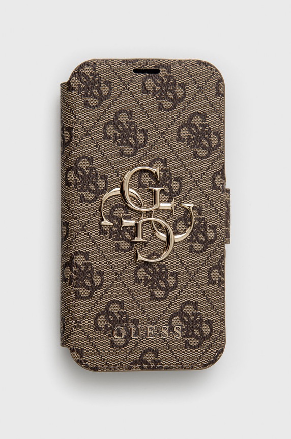 Guess Etui na telefon iPhone 13 Mini na telefon brązowy GUBKP13S4GMGBR