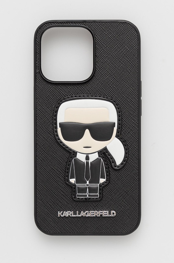 Karl Lagerfeld iPhone 13 Pro telefon tok telefonhoz fekete KLHCP13LOKPK
