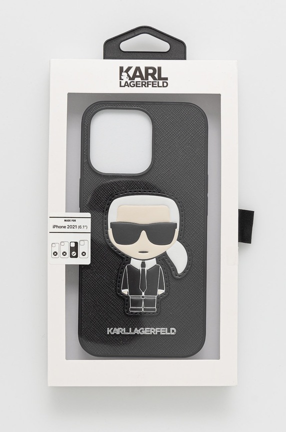 Kiegészítők Karl Lagerfeld iPhone 13 Pro telefon tok KLHCP13LOKPK fekete