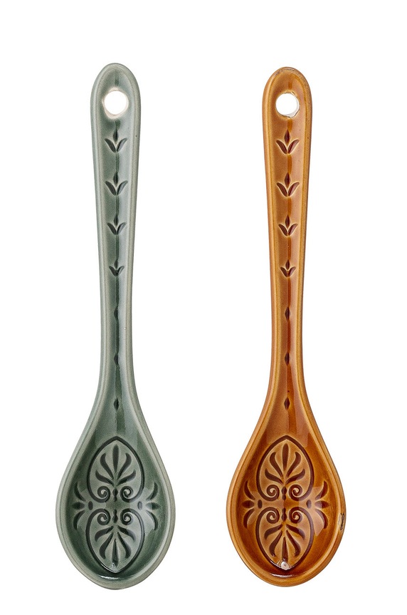Bloomingville łyżki sałatkowe (2-pack) zielony 82052565