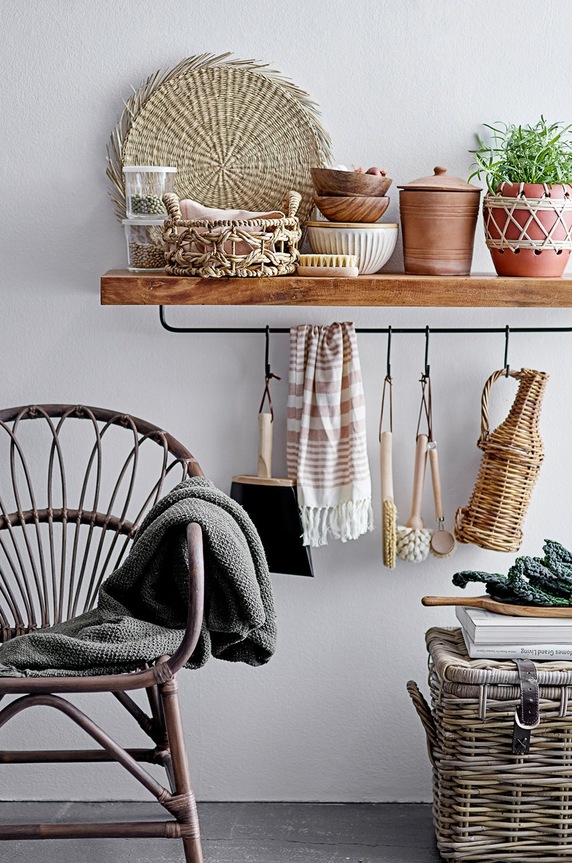 Kuchnia i bar Bloomingville szczotka do naczyń 82047925 brązowy