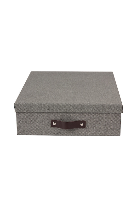 Bigso Box of Sweden cutie de depozitare Oskar 9451C6449LEA648 gri AA00