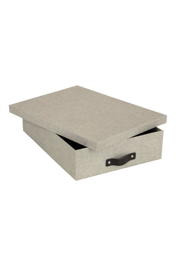 Salon i sypialnia Bigso Box of Sweden pudełko do przechowywania Oskar 9451C5549LEA648 beżowy