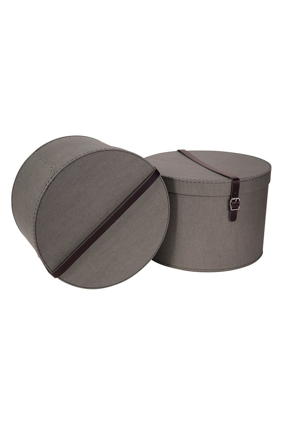 Bigso Box of Sweden zestaw pudełek do przechowywania Rut (2-pack) 5482C6449LEA648 szary AA00