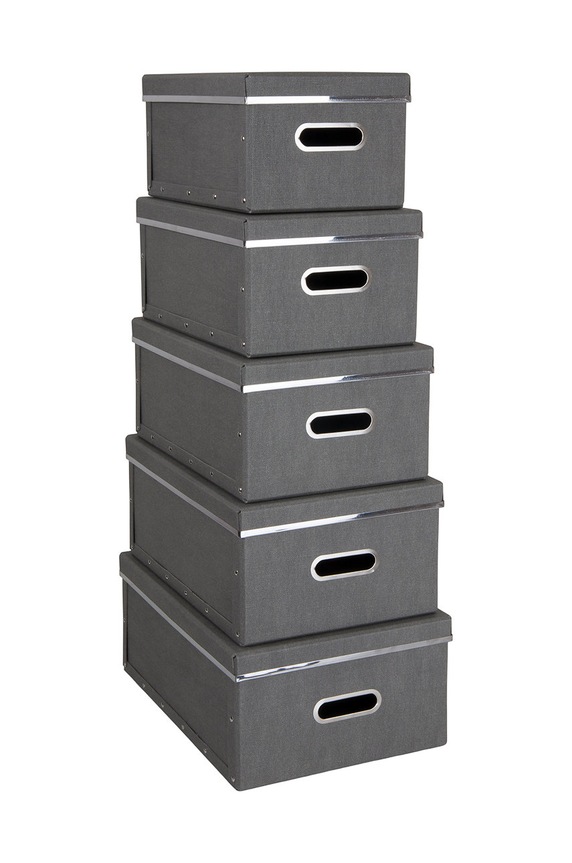 Bigso Box of Sweden - set de cutii de depozitare Joachim (5-set) gri 5515C6449