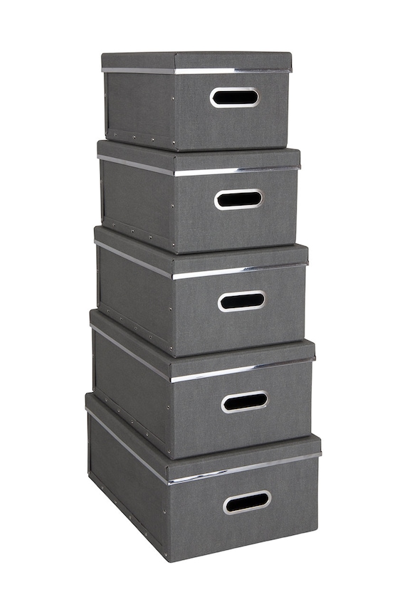 Bigso Box of Sweden - set de cutii de depozitare Joachim (5-set) gri 5515C6449