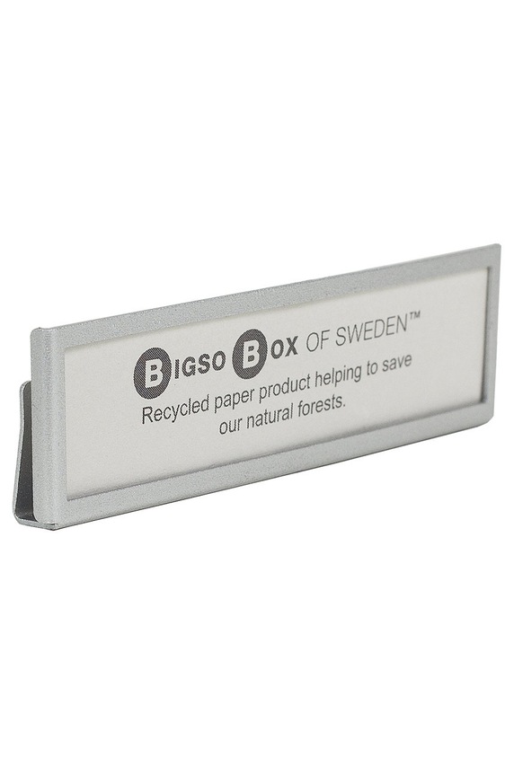 Bigso Box of Sweden набір горизонтальних етикеток (4-pack) сірий 0958SATX4