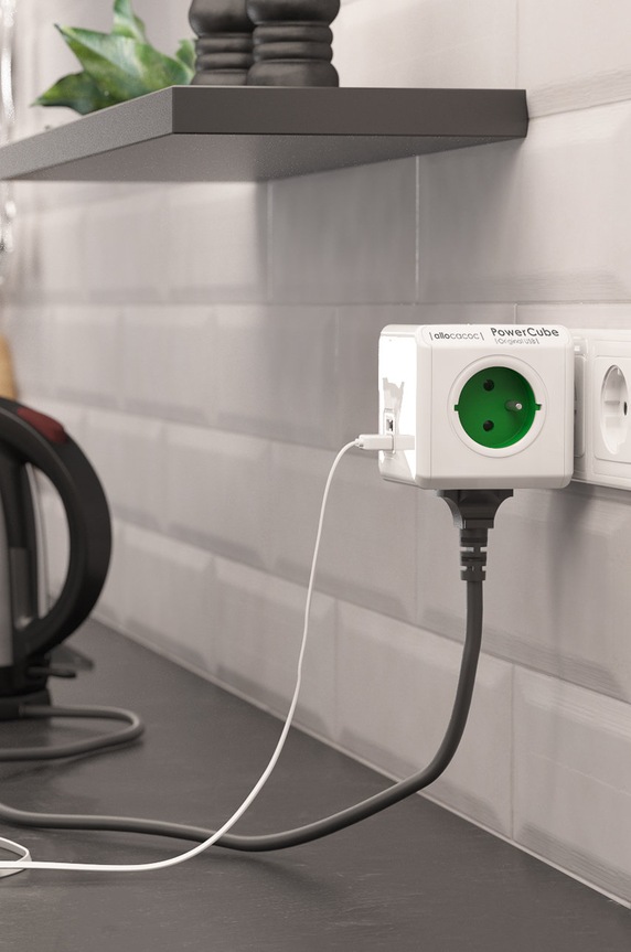 PowerCube Splitter modular PowerCube Original USB GREEN 2202GN/FROUPC verde AA00