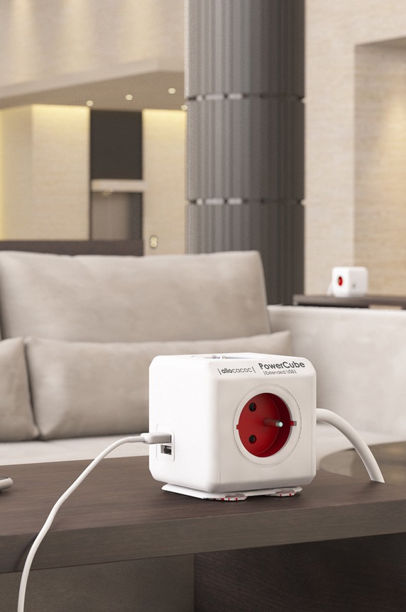 PowerCube rozgałęźnik modułowy PowerCube Extended USB 1,5 czerwony 2402RD/FREUPC