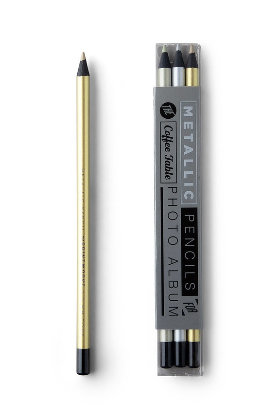Printworks zestaw metalicznych ołówków do podpisywania zdjęć (3-pack) szary PW00360
