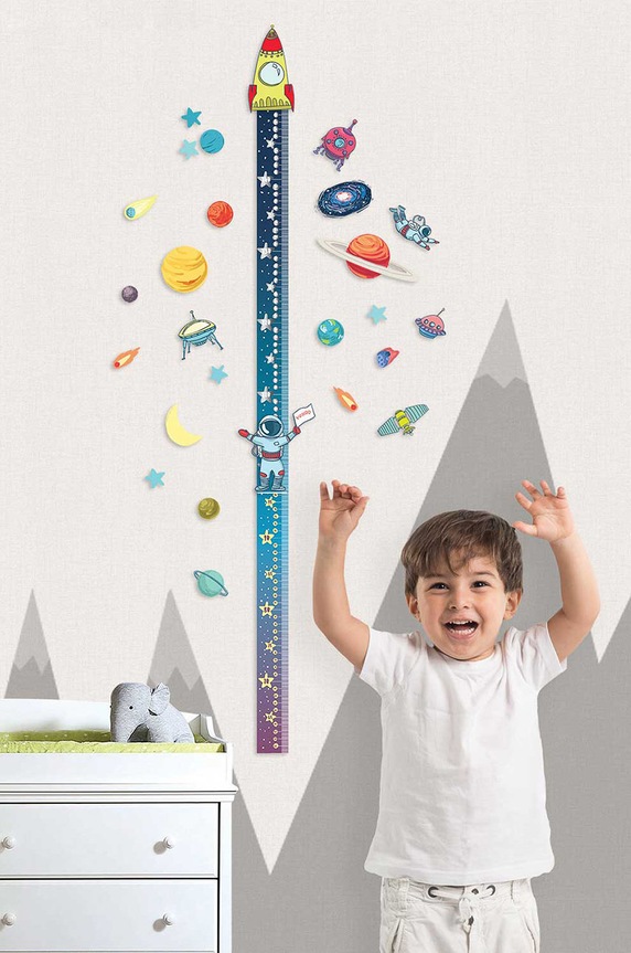 Dnevni boravak i spavaća soba 1DEA.me zidno ravnalo - strugalica RBpl plava