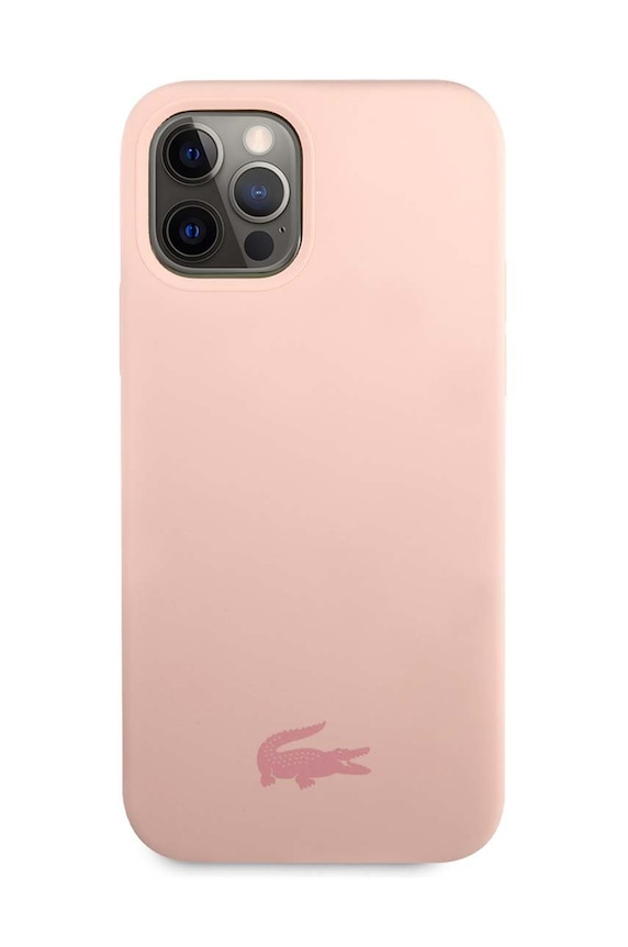 Obal na telefon Lacoste iPhone 12/ 12 PRO na mobil růžová LCHCP12MSI