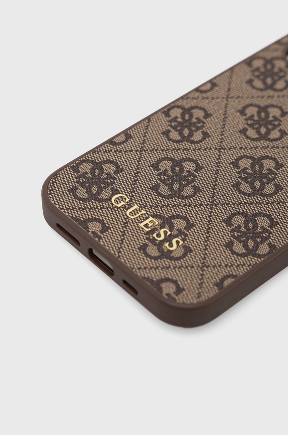 Guess etui na telefon iPhone 12 / 12 Pro 6,1'' GUHCP12MG4GFBR brązowy AA00