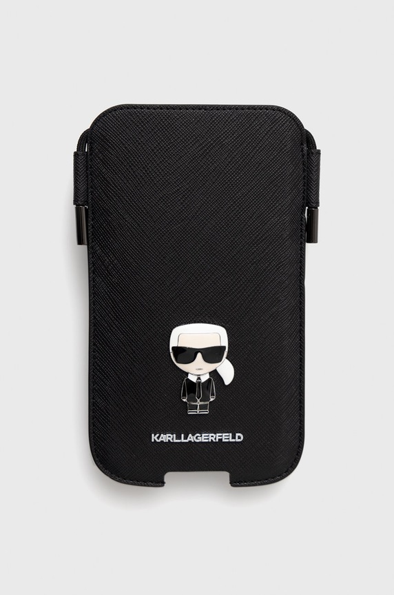 Karl Lagerfeld pokrowiec na telefon Pokrowiec na telefon 6,1'' na telefon czarny KLHCP12MOPHKMK