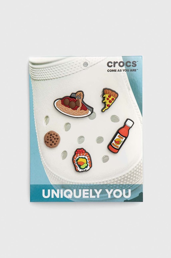 Odznaky na topánky Crocs 5-pak viacfarebná Food.Please.5.Pack