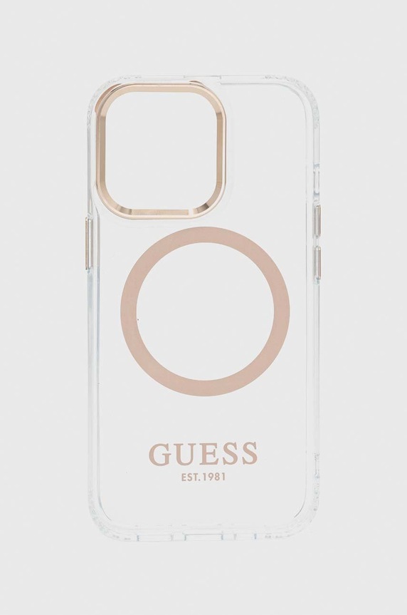 Guess etui na telefon iPhone 13 Pro / 13 6,1" na telefon złoty GUHMP13LHTRMD
