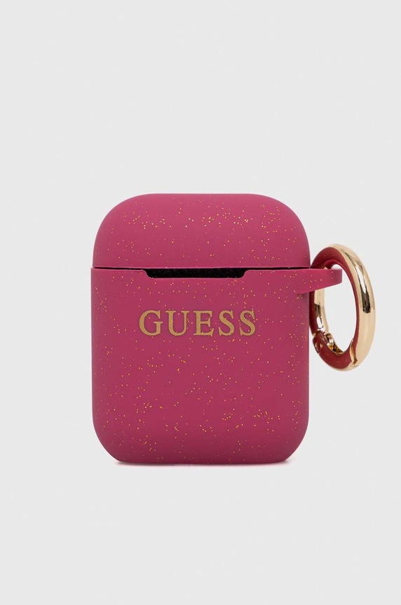 Guess pokrowiec na airpods AirPods cover różowy GUACCSILGLFU