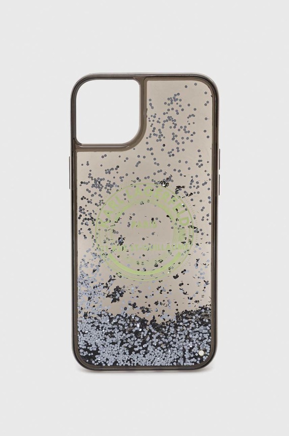 Obal na telefon Karl Lagerfeld iPhone 14 Plus 6,7" na mobil černá KLHCP14MLCRSGRK
