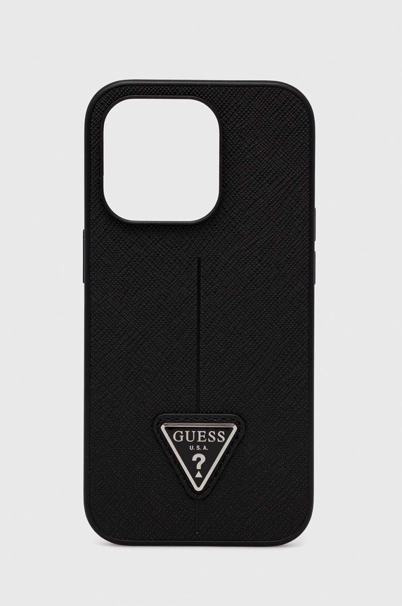 Guess etui na telefon iPhone 14 Pro 6,1'' na telefon czarny GUHCP14LPSATLK