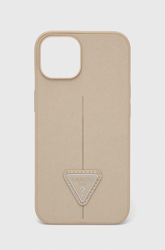 Guess etui na telefon iPhone 14 6,1'' na telefon beżowy GUHCP14SPSATLE