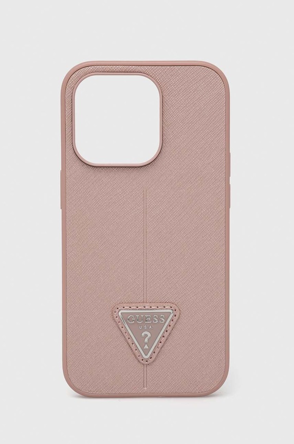 Guess etui na telefon iPhone 14 Pro 6,1'' na telefon różowy GUHCP14LPSATLP