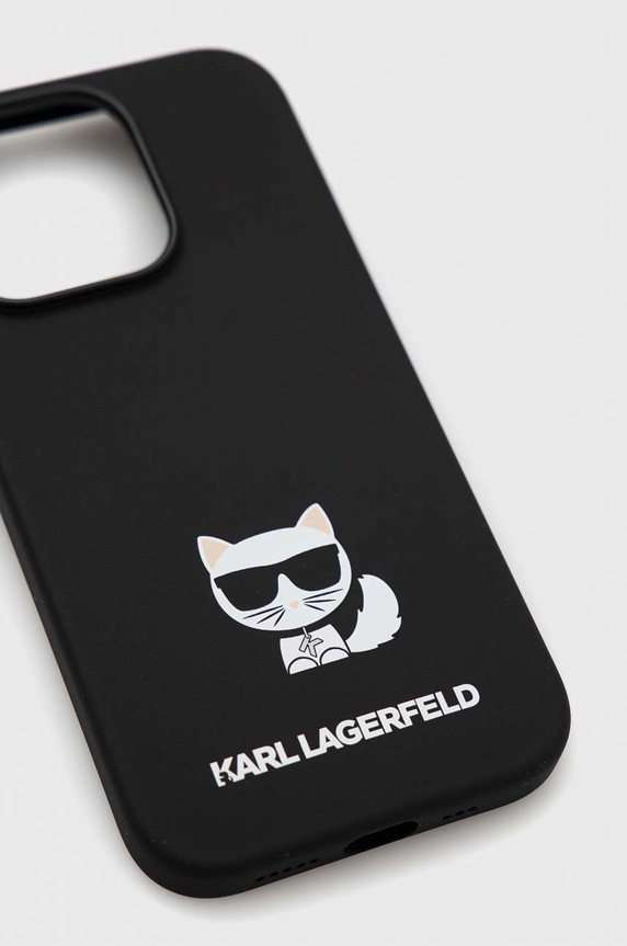 Karl Lagerfeld telefon tok iPhone 14 Pro 6,1'' KLHCP14LSLCTBK fekete AA00