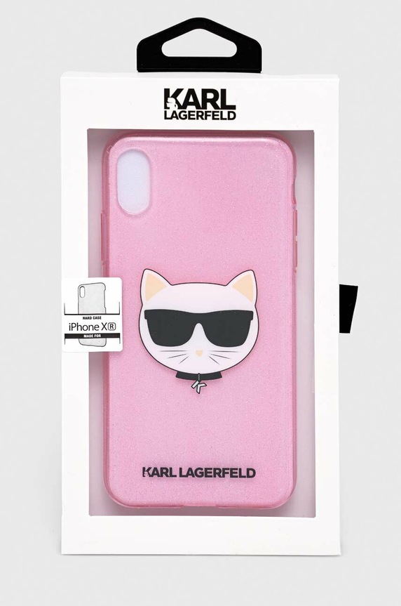 Kiegészítők Karl Lagerfeld telefon tok iPhone XR 6,1'' KLHCI61CHTUGLP rózsaszín