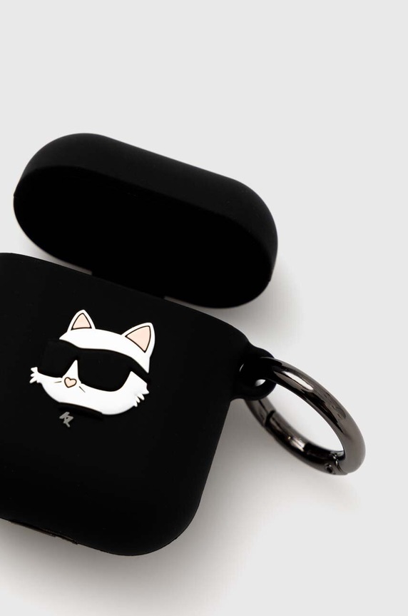 Puzdro na airpod Karl Lagerfeld AirPods 1/2 cover KLA2RUNCHK čierna AA00