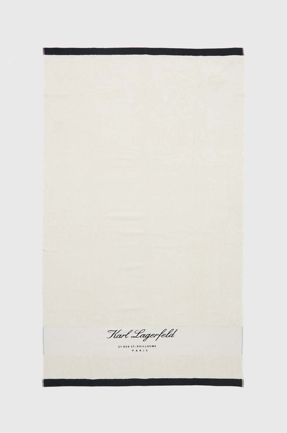Karl Lagerfeld ręcznik bawełniany beżowy 231W3939