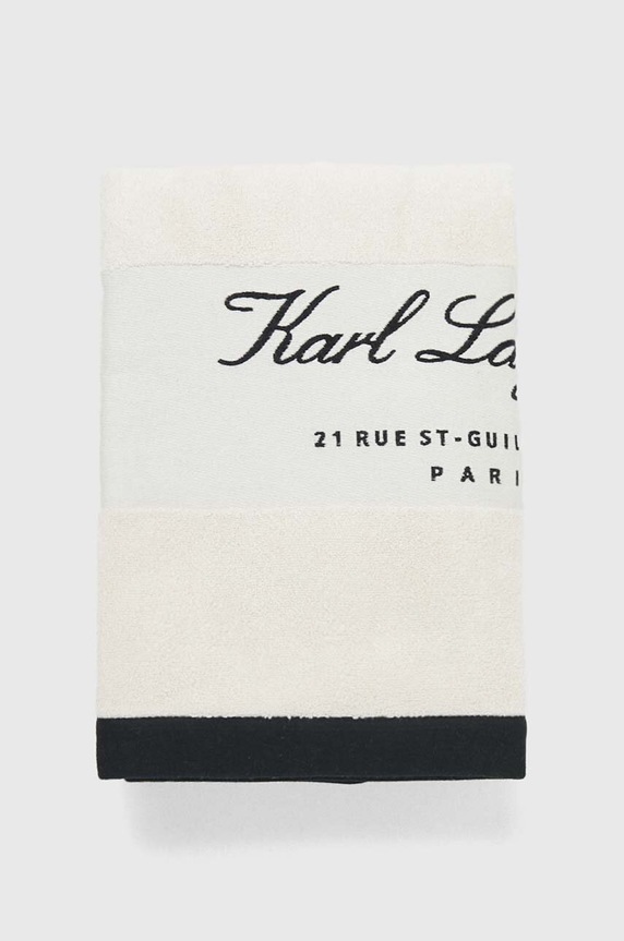 Karl Lagerfeld ręcznik bawełniany 231W3939 beżowy AA00