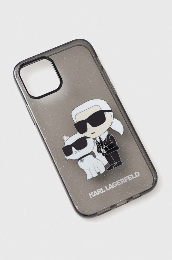 Karl Lagerfeld Husă pentru telefon iPhone 12/12 Pro 6,1" pentru telefon negru KLHCP12MHNKCTGK