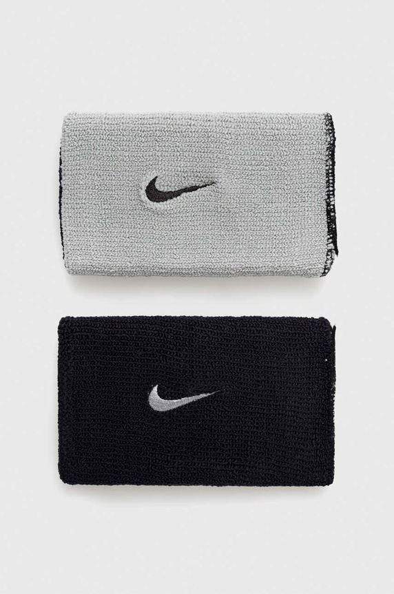Nike opaski na nadgarstek 2-pack szary N.NN.B0.022