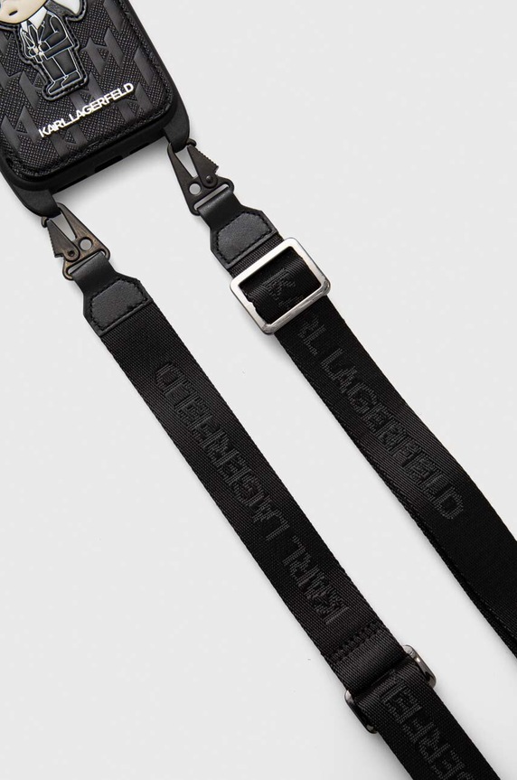 Akcesoria Karl Lagerfeld etui na telefon iPhone 14 Pro 6.1" KLHCP14LCSAKHPKK czarny