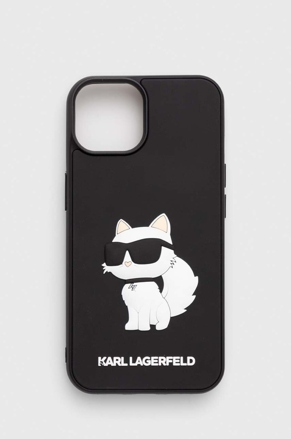 Obal na telefon Karl Lagerfeld iPhone 14 6.1" na mobil černá KLHCP14S3DRKHNK