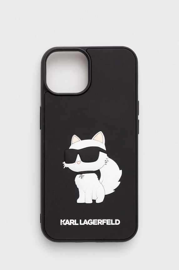 Obal na telefon Karl Lagerfeld iPhone 14 6.1" na mobil černá KLHCP14S3DRKHNK
