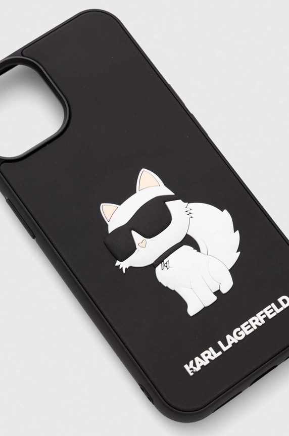 Obal na telefon Karl Lagerfeld iPhone 14 6.1" KLHCP14S3DRKHNK černá AA00