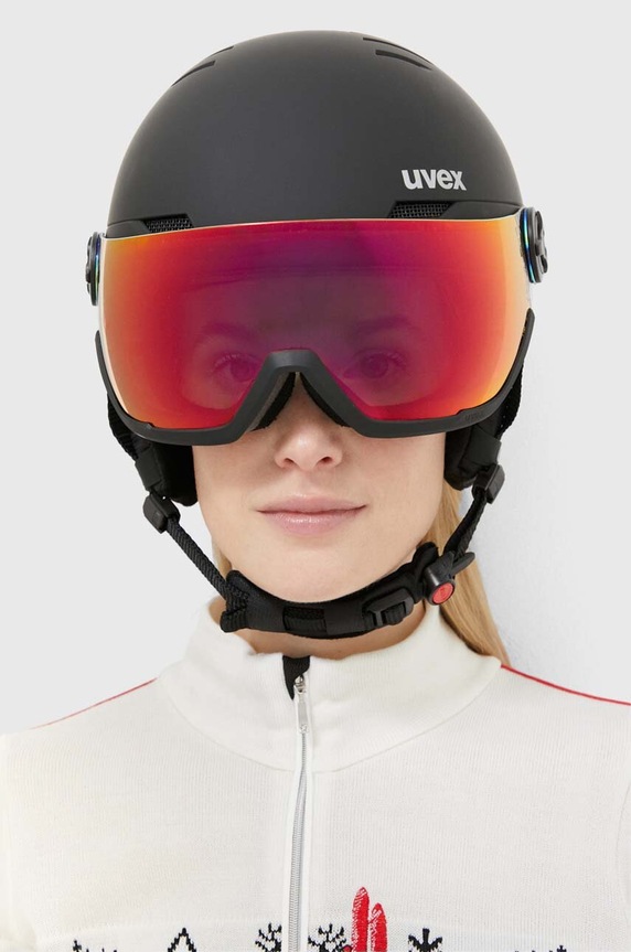 Uvex kask narciarski Wanted Visor 56.6.262 czarny AA00