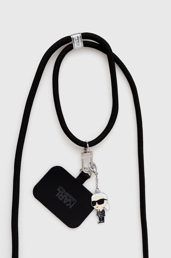 Karl Lagerfeld pasek do telefonu Universal CBDY KLUCNMSCKIK czarny AA00