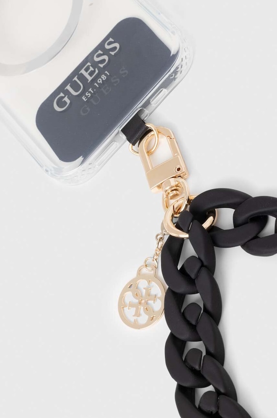 Guess telefon medál GUOUCBMC4MK fekete AA00