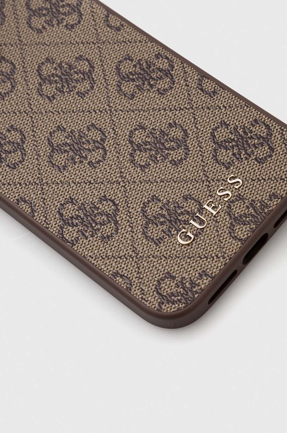 Guess etui na telefon iPhone 15 Pro Max 6.7" GUHCP15XG4GFBR brązowy AA00