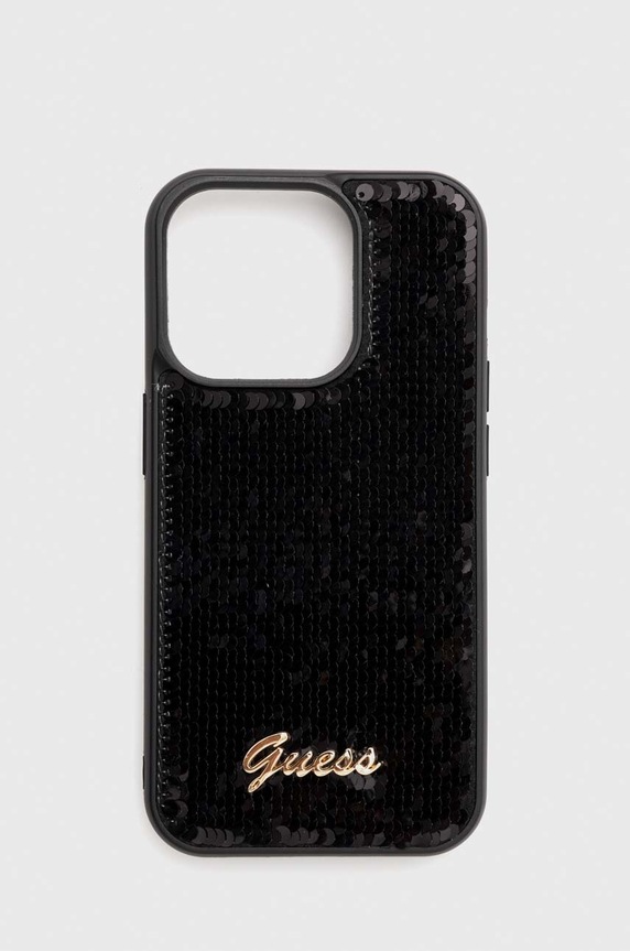 Guess etui na telefon iPhone 15 Pro 6.1 na telefon czarny GUHCP15LPSFDGSK