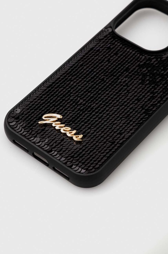 Guess etui na telefon iPhone 15 Pro 6.1 GUHCP15LPSFDGSK czarny AA00